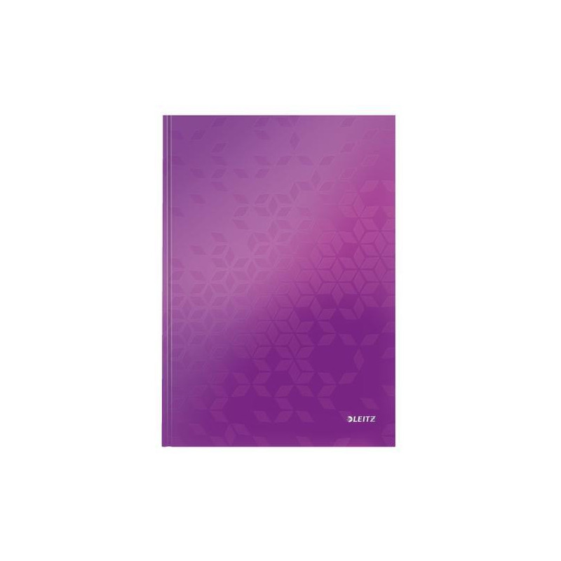 LEITZ Cahier WOW 21x29,7cm, 160 pages lignées. Couverture rigide. Coloris Violet