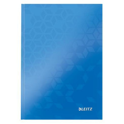 LEITZ Cahier WOW 14,8x21cm, 160 pages lignées. Couverture rigide. Coloris Bleu