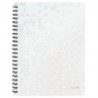 LEITZ Cahier spiralé WOW 21x29,7cm, 160 pages 5x5. Couverture souple polypropylène. Coloris Blanc