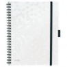 LEITZ Cahier spiralé WOW BEMOBILE 21x29,7cm, 160 pages lignées. Couverture souple polypro. Coloris Blanc