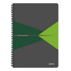 LEITZ Cahier OFFICE 21x29,7cm 180 pages 5x5. Couverture carte pelliculée Gris et Vert