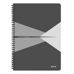 LEITZ Cahier OFFICE 21x29,7cm 180 pages 5x5. Couverture carte pelliculée Gris et Gris