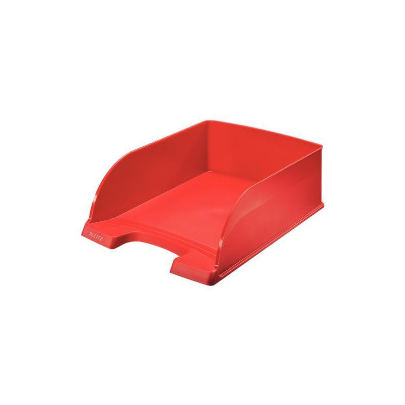 LEITZ Corbeille à courrier Jumbo Leitz Plus. Dimensions (lxhxp) : 25,5 x 10,3 x 36 cm. Coloris rouge