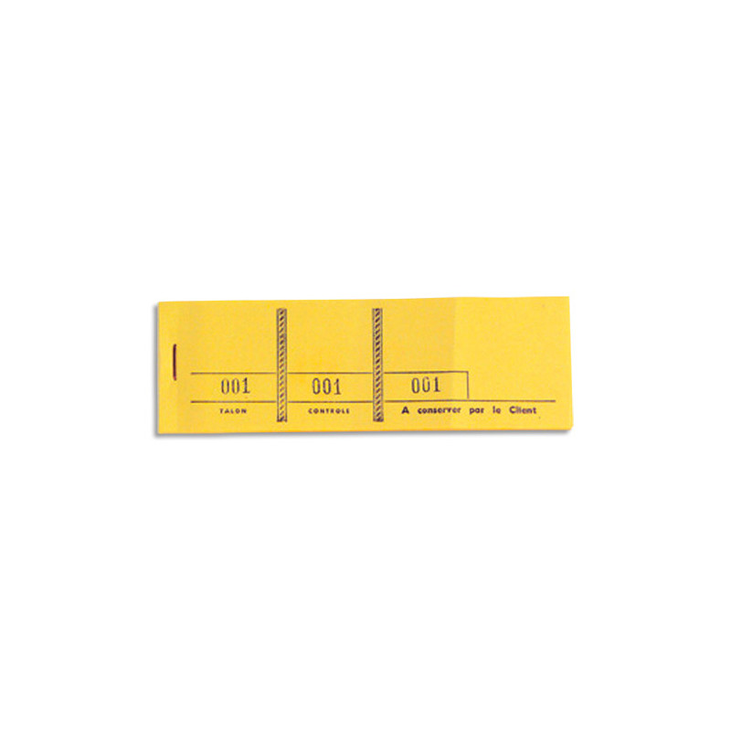 EXACOMPTA Bloc passe-partout 100 feuillets numérotés 4,8x15cm. 3 volets détachables. Coloris Jaune