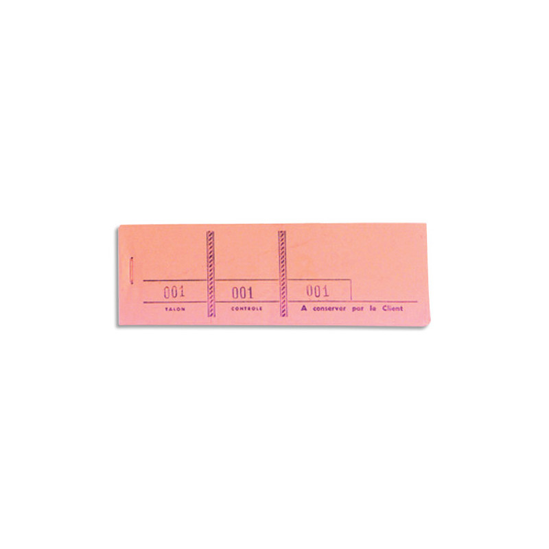 EXACOMPTA Bloc passe-partout 100 feuillets numérotés 4,8x15cm. 3 volets détachables. Coloris Rouge