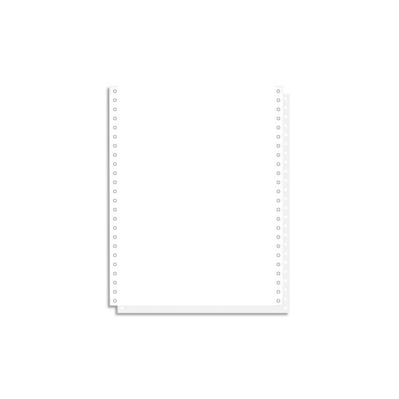 EXACOMPTA Boîte 1000 feuilles listing 80g autocopiantes blanc/jaune 240x12 2plis bande Caroll détachable