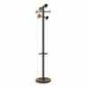 UNILUX Portemanteau Bora bambou noir. 6 patères. éco conçu