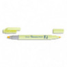 PENTEL Surligneur ILLUMINA FLEX bi-pointe 2,5/4,2mm. Coloris jaune pastel