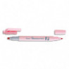 PENTEL Surligneur ILLUMINA FLEX bi-pointe 2,5/4,2mm. Coloris rose pastel