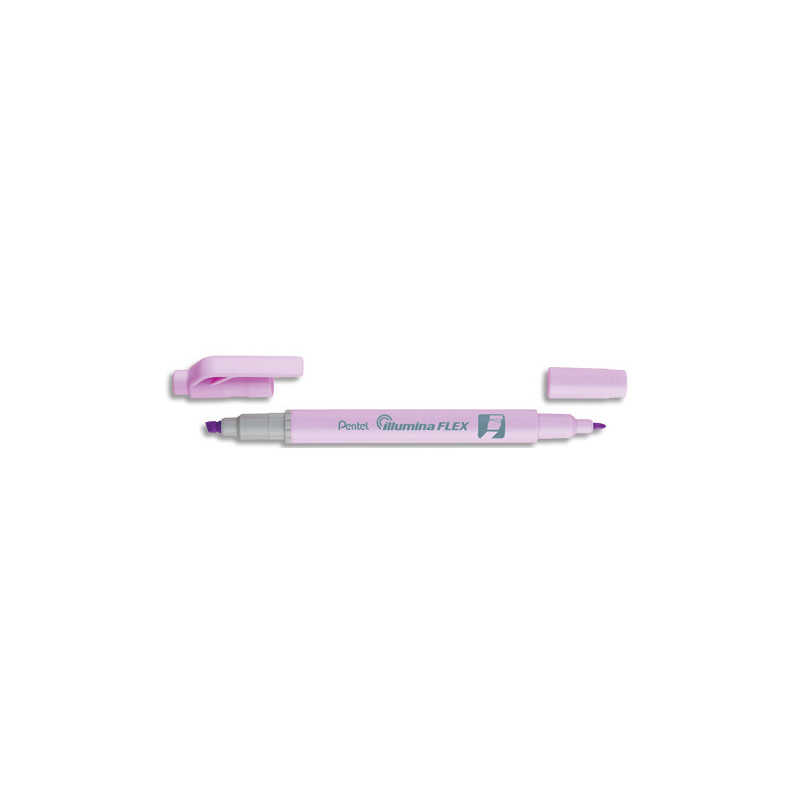 PENTEL Surligneur ILLUMINA FLEX bi-pointe 2,5/4,2mm. Coloris violet pastel