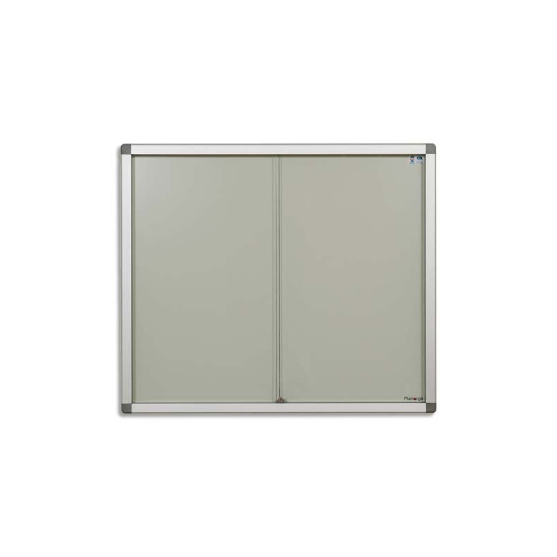 PLANORGA Vitrine ALGOL 12 Feuilles pour intérieur 680x1340cm.Cadre alu, portes coulissantes avec serrure