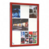 PLANORGA Vitrine REVERSO 9 Feuilles pour extérieur 98,9x72,8cm. Cadre alu, portes battantes.Coloris rouge