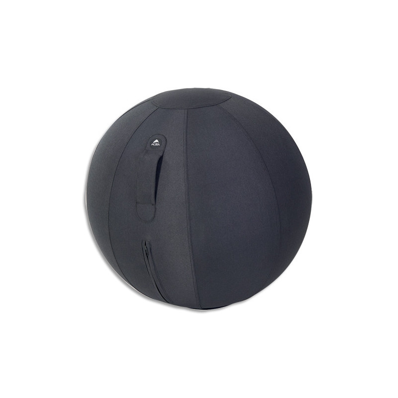 ALBA Ballon Ergo ball Noir,diam 65 cm.En polychlorure de vinyle. Poignée de transport.Fonction de Tumbler