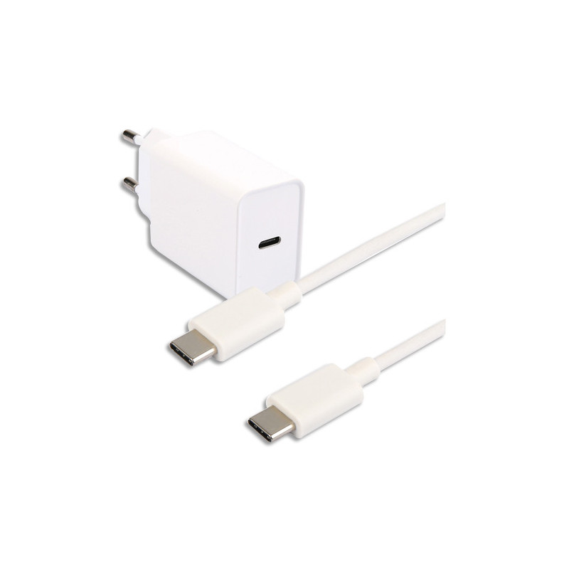 APM Chargeur secteur USB Type C + Câble Type C 1 mètre