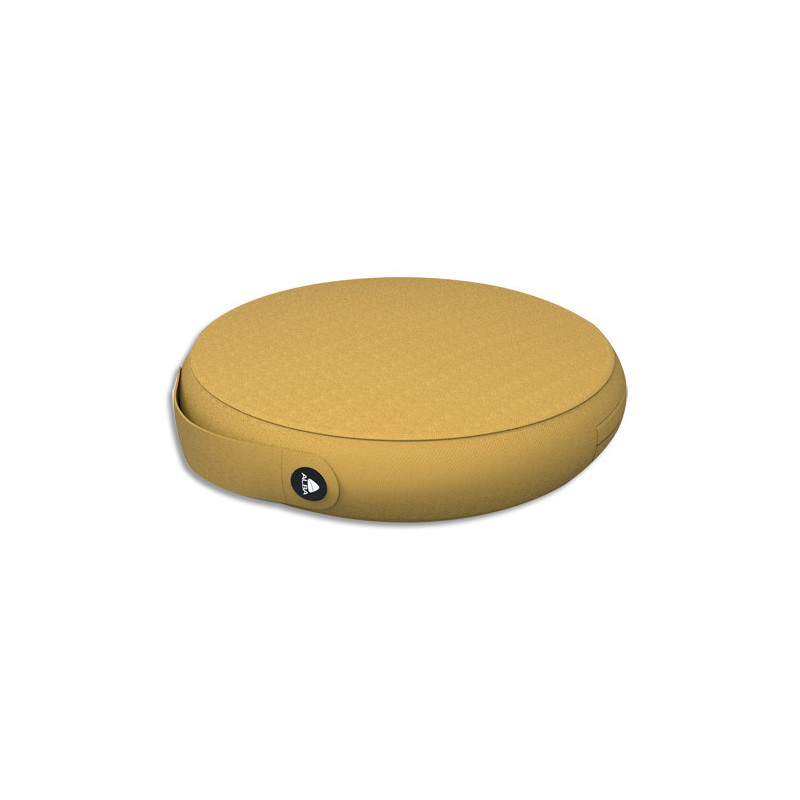 ALBA Coussin ergonomique ERGOPAD jaune diam 35 cm gonflable en polychlorure de vinyle, poignée intégrée