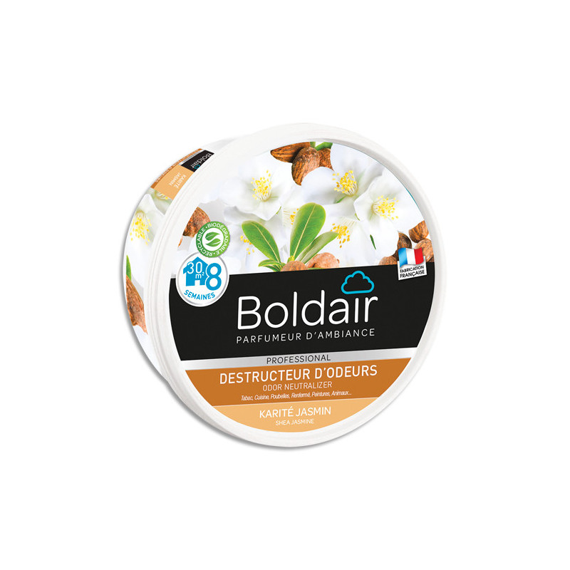 BOLDAIR Pot 300g Gel destructeur d'odeurs parfum Karité Monoï