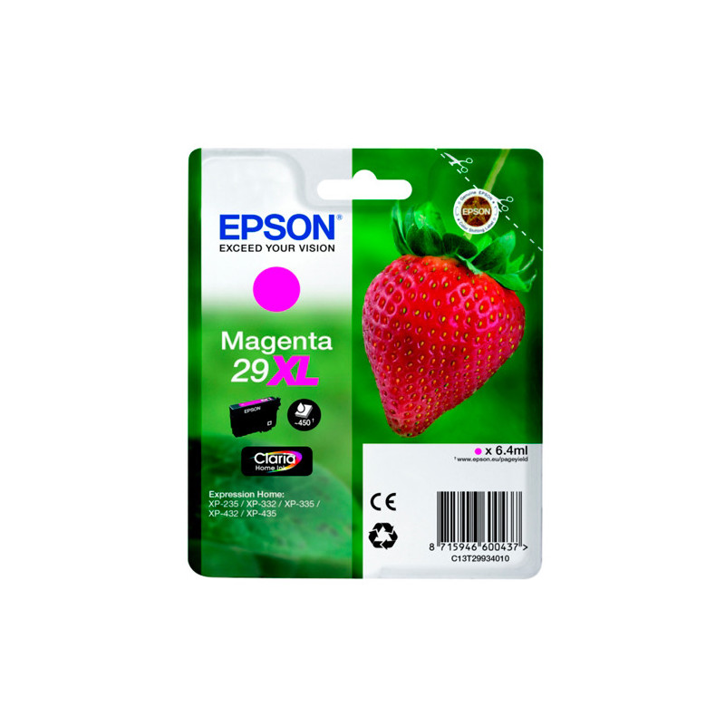 EPSON Cartouche Jet d'Encre Claria Home Magenta XL ''Fraise'' 29 - C13T29934012