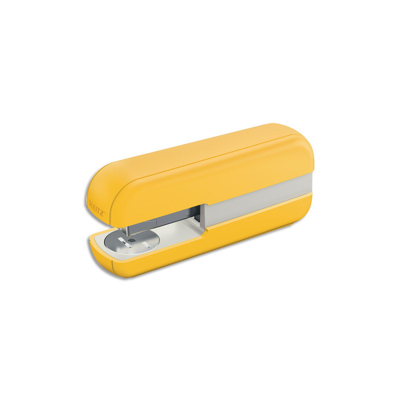 LEITZ Cosy Agrafeuse de bureau, 30 feuilles, agrafes 24/6 et 26/6, jaune, 55670019