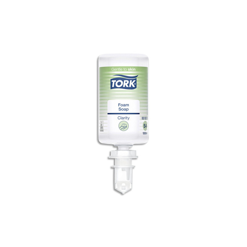 TORK Recharge savon Mousse Limpide S4 1L 99 % des ingrédients sont d'origine naturelle