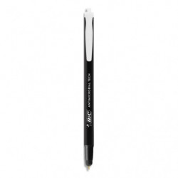 BIC Antimicrobial Tech 2 en 1 Stylos-Stylet Rétractables Antimicrobiens Pointe Moyenne (1,0 mm) - Noir