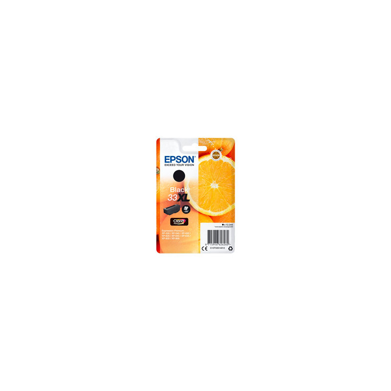 EPSON Cartouche Jet d'Encre Claria Premium Noir (XL) ''Oranges'' 33 - C13T33514012