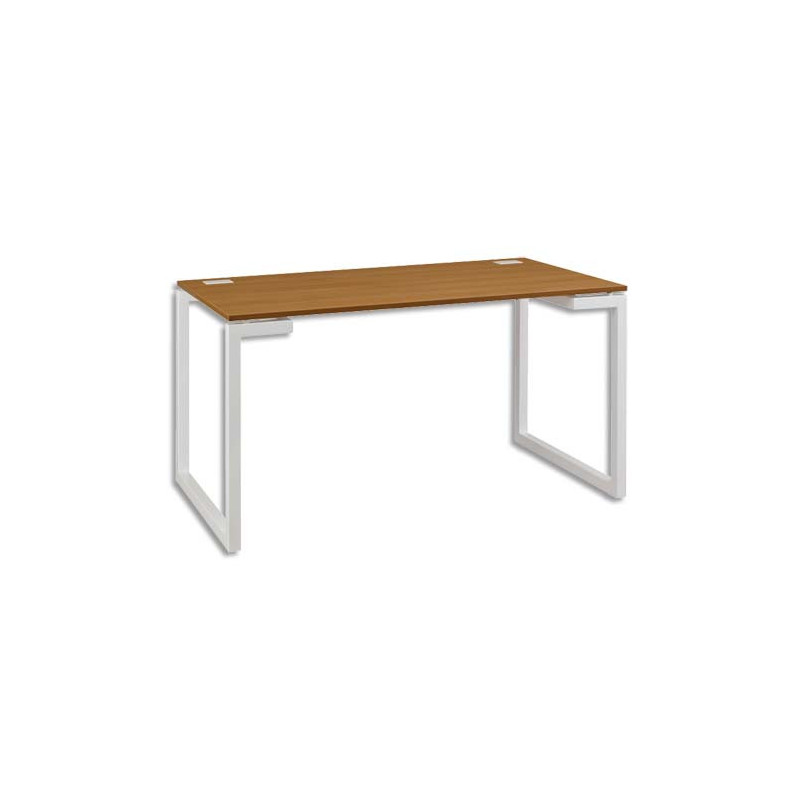 GAUTIER OFFICE Table d'appoint Sunday Chêne, 2 passe-câbles sur plan bois - Dim. : L120 x H73 x P60 cm