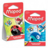 MAPED Blister taille-crayons CROC CROC EASY 1 usage avec pince. Design coccinelle ou baleine