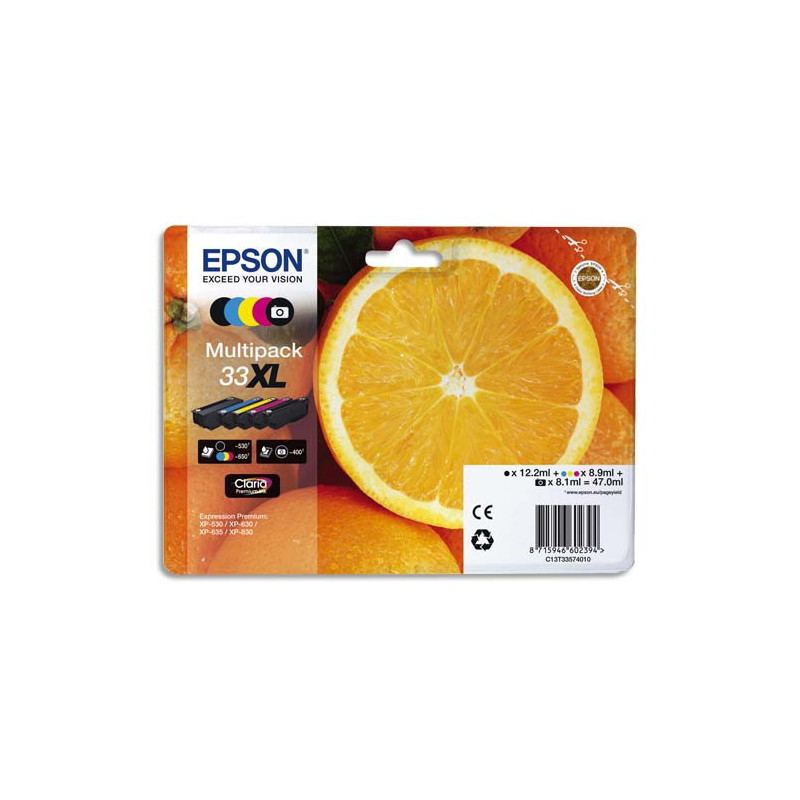 EPSON Multipack Jet d'encre XL Orange C13T33574010/11