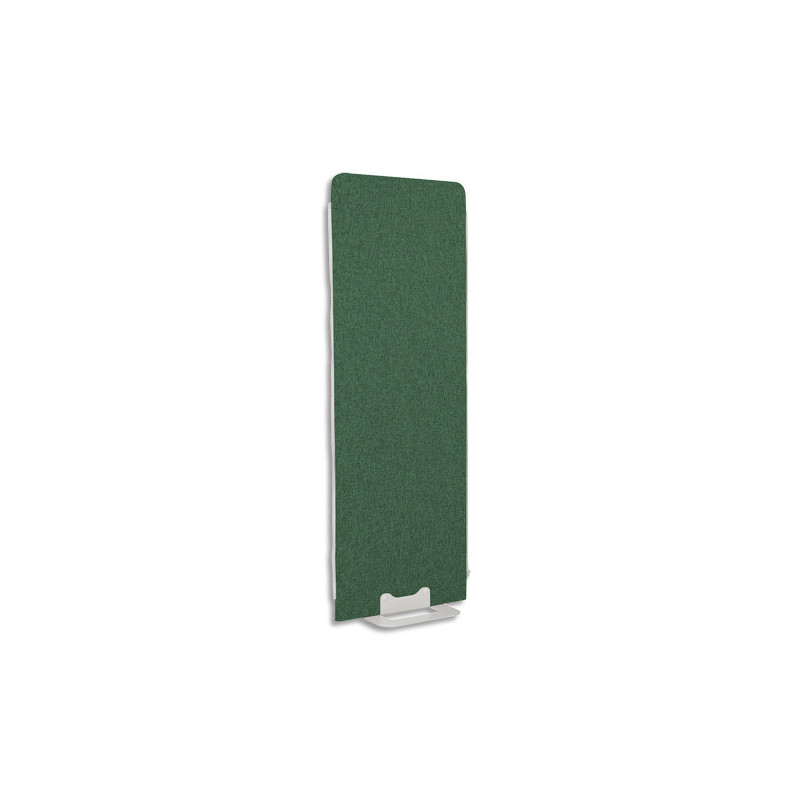 GAUTIER OFFICE Cloison Haut L60cm X-SPACE en textile vert. Socle acier 6 mm. Fermeture zippée