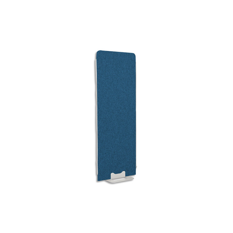 GAUTIER OFFICE Cloison Haut L60cm X-SPACE en textile bleu. Socle acier 6 mm. Fermeture zippée