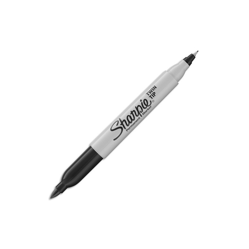 SHARPIE Marqueur permanent SHARPIE Twin Tip à pointe double 0,9/0,5mm. Coloris noir
