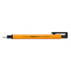 TOMBOW Stylo gomme MONO ZERO ronde 2,3mm diamètre, rétractable et rechargeable. Coloris Orange Fluo