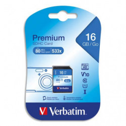 VERBATIM Carte SDHC 16Go...