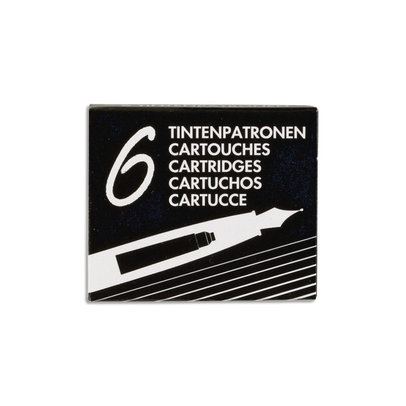 SIGN Etui de 6 cartouches d'encre internationales courtes. Coloris noir