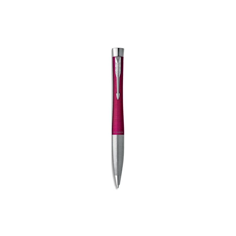 PARKER Bille à rotation PARKER Urban Twist magenta avec finitions chrome. Pointe moyenne. Encre bleue