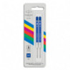 PARKER Blister de 2 recharges gel PARKER. Pointe moyenne. Encre bleue