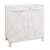 GAUTIER OFFICE Rangement bas Sunday Blanc, portes Blanc Graphic - Dimensions : L80 x H79 x P40 cm