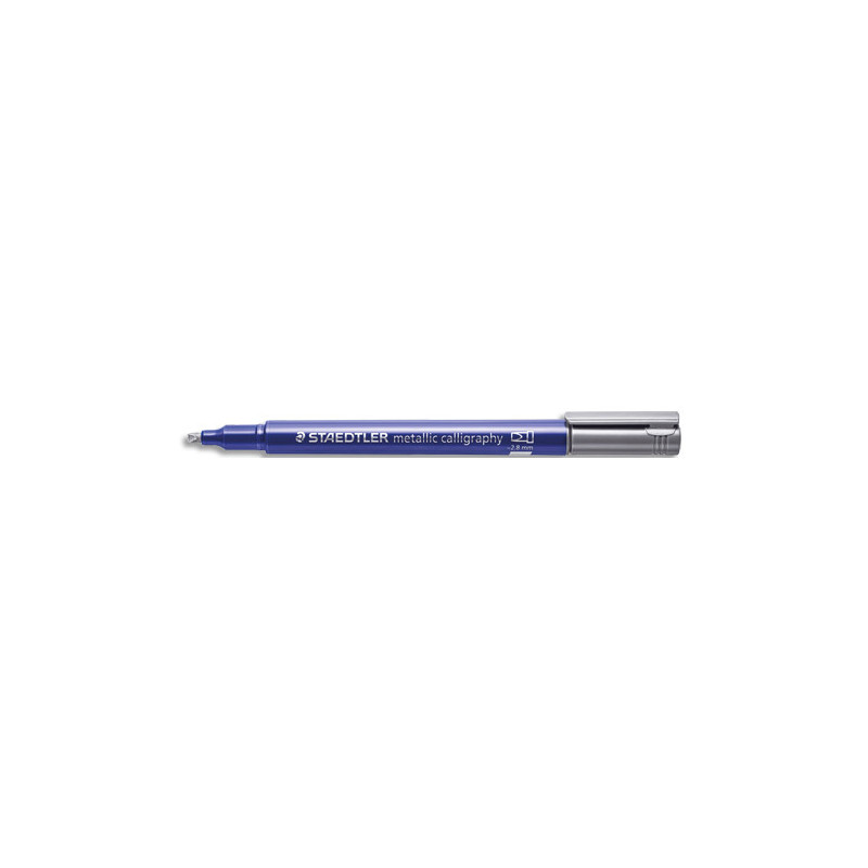 STAEDTLER® metallic calligraphy 8325 - Marqueur encre métallisée argent pointe biseau 2,8 mm