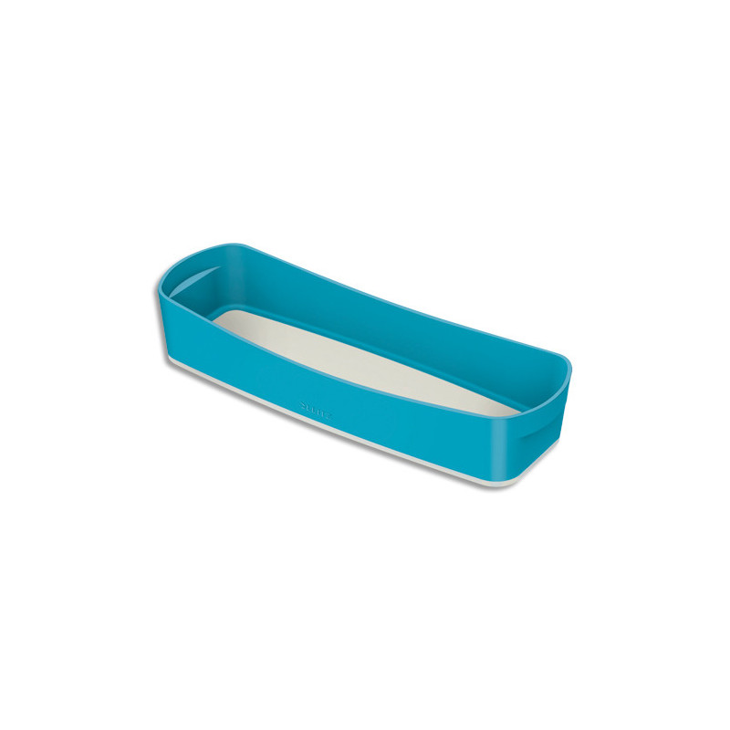 LEITZ Bac de rangement Long COSY sans couvercle. Dimensions : 30,7x5,5x10,5cm. Coloris bleu