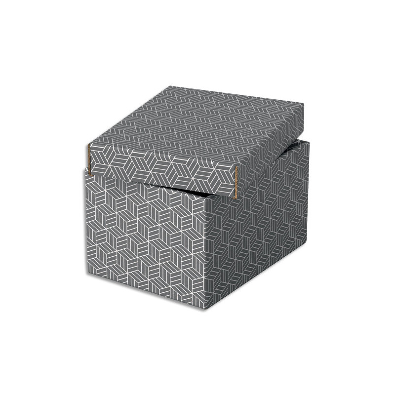 ESSELTE Boîte de rangement/cadeau, lot de 3, petit format, gris, 628281