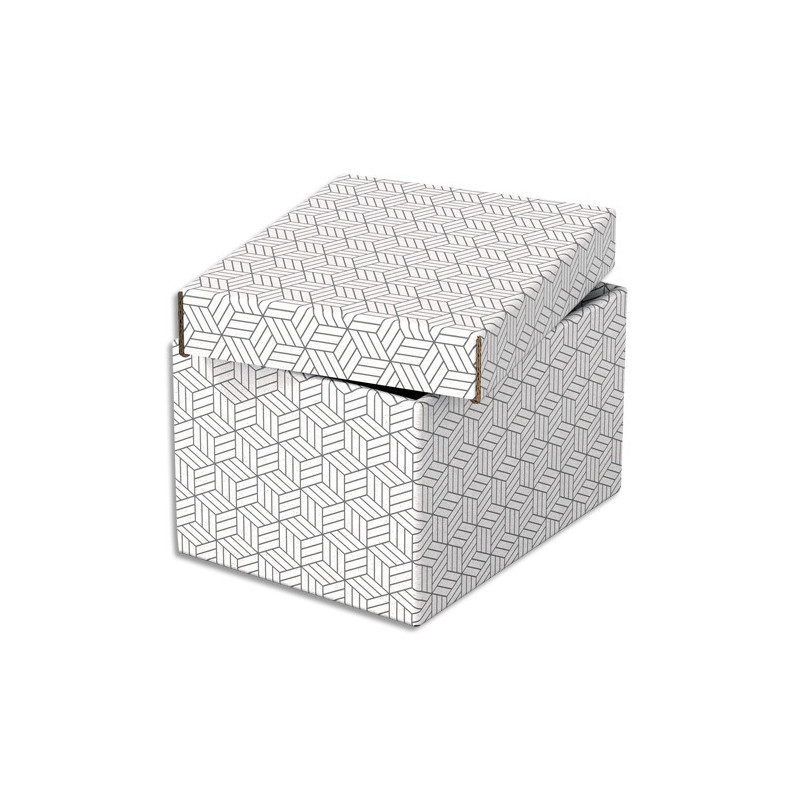 ESSELTE Boîte de rangement/cadeau, lot de 3, petit format, blanc, 628280