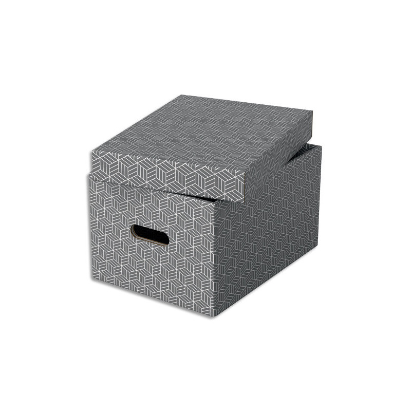 ESSELTE Boîte de rangement/cadeau, lot de 3, format médium, gris, 628283