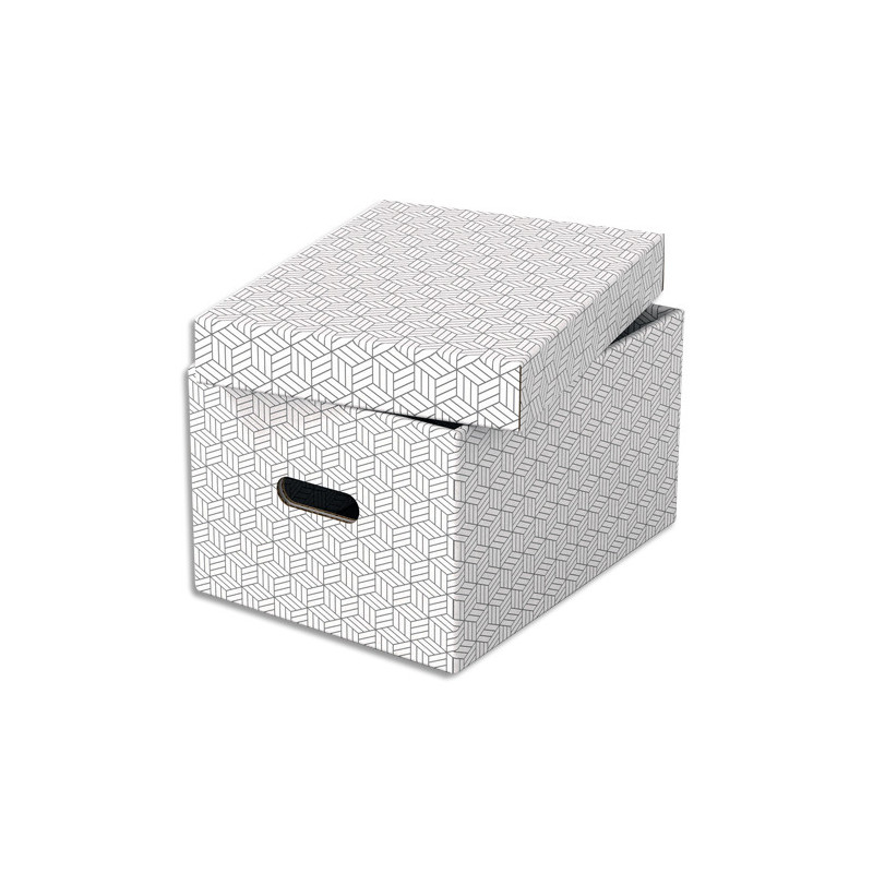 ESSELTE Boîte de rangement/cadeau, lot de 3, format médium, blanc, 628282