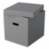 ESSELTE Boîte de rangement/cadeau, lot de 3, format cube, gris, 628289