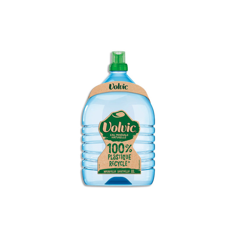 VOLVIC Bouteille plastique fontaine d'eau 8 litres minérale plate