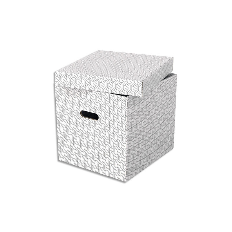 ESSELTE Boîte de rangement/cadeau, lot de 3, format cube, blanc, 628288