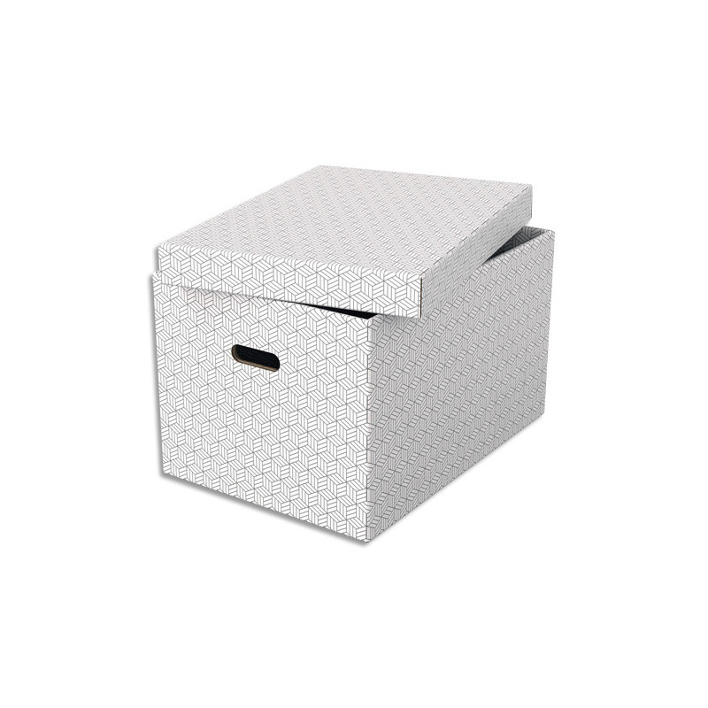 ESSELTE Boîte de rangement/cadeau, lot de 3, grand format, blanc, 628286