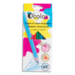 O'COLOR Boîte de 12 crayons...