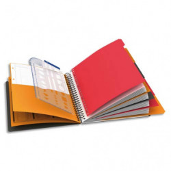 OXFORD Cahier Managerbook spirales 160 pages perforées 80g spécifique 21x31,8cm Couverture polypro