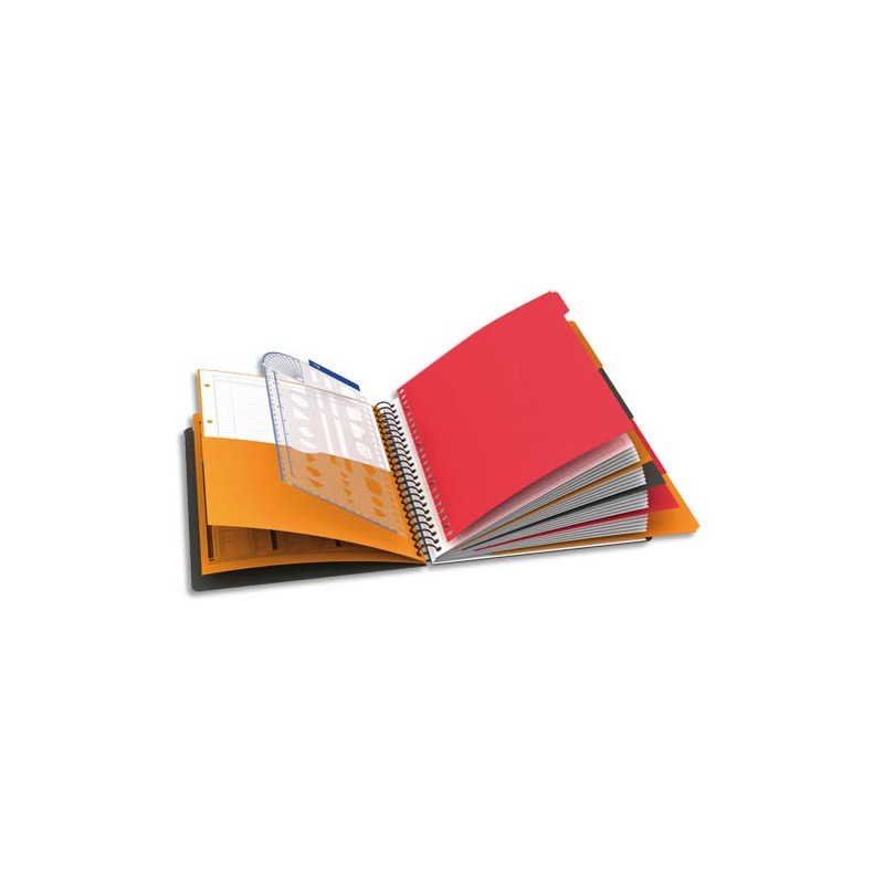 OXFORD Cahier Managerbook spirales 160 pages perforées 80g spécifique 21x31,8cm Couverture polypro